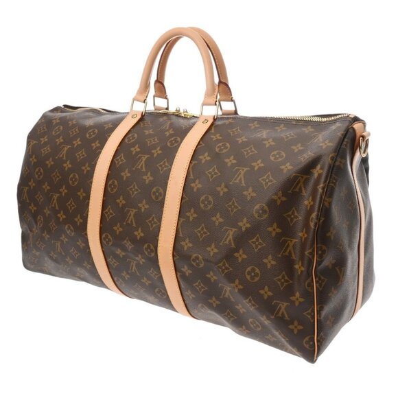 LOUIS VUITTON Monogram Keepall Bandouliere 55 Brown - Picture 3 of 11